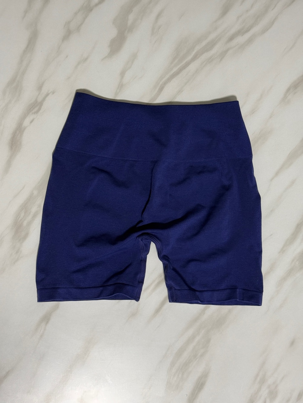 Alphalete Women's High-Waist Scrunch Bike Shorts - Blue - Picture 2 of 2